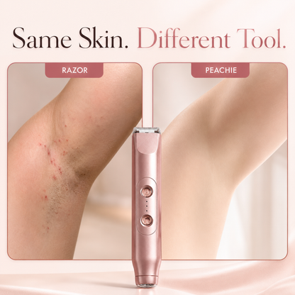 Peachie™ • Smooth without the razor burn drama.